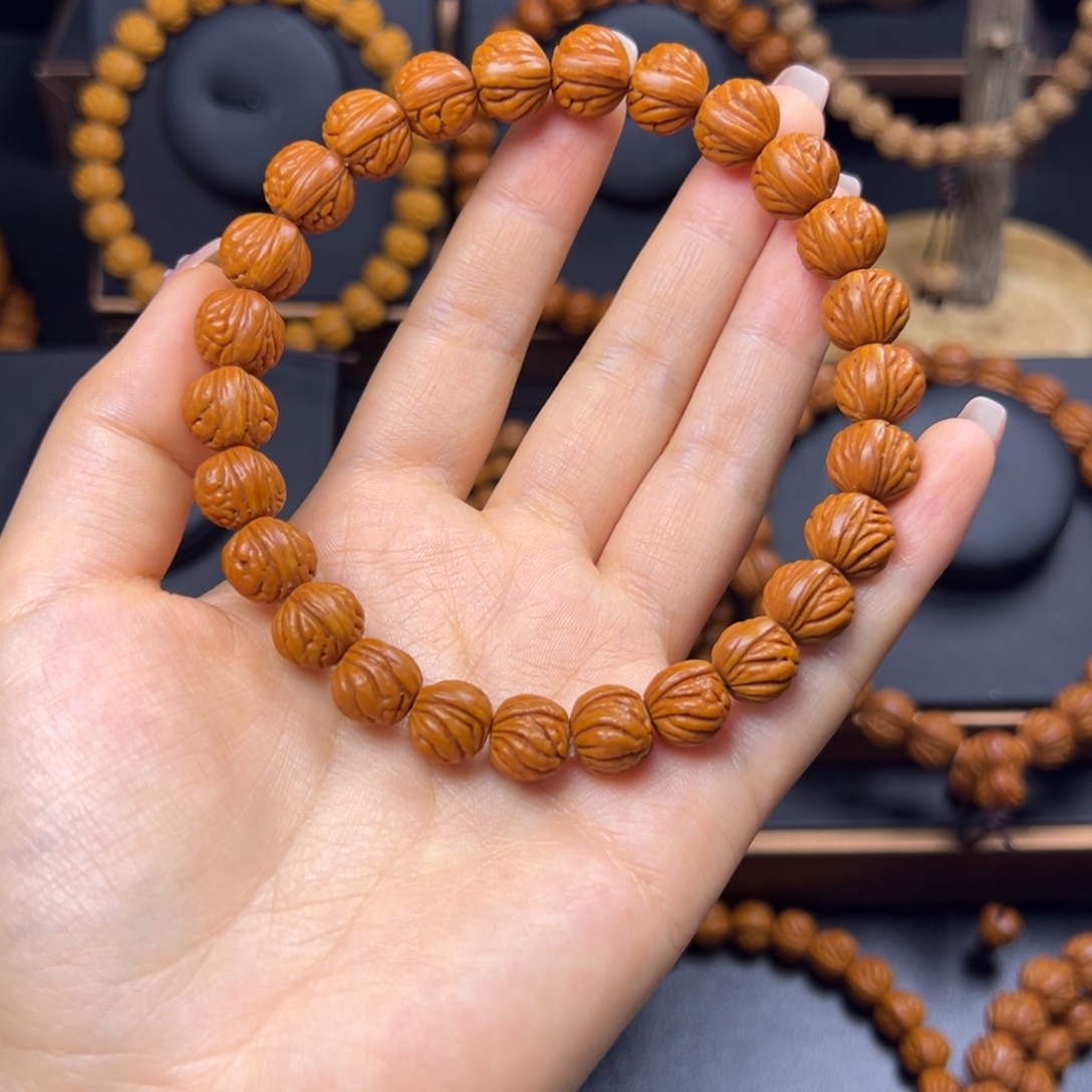 桃核手串火龙纹11手串