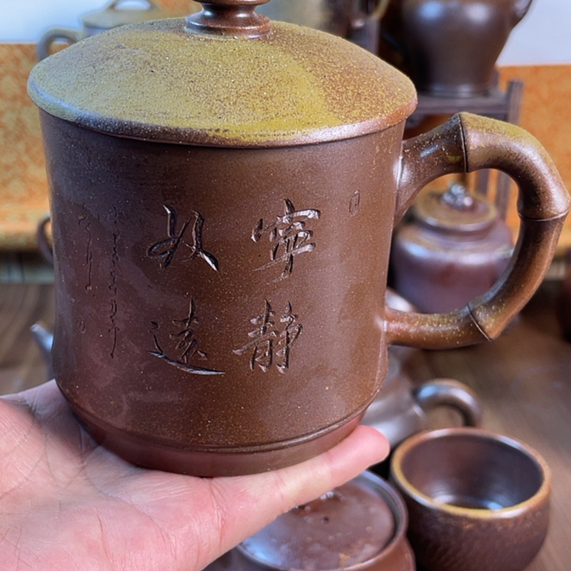 【闪购商品】柴烧盖杯容量500毫升左右微瑕