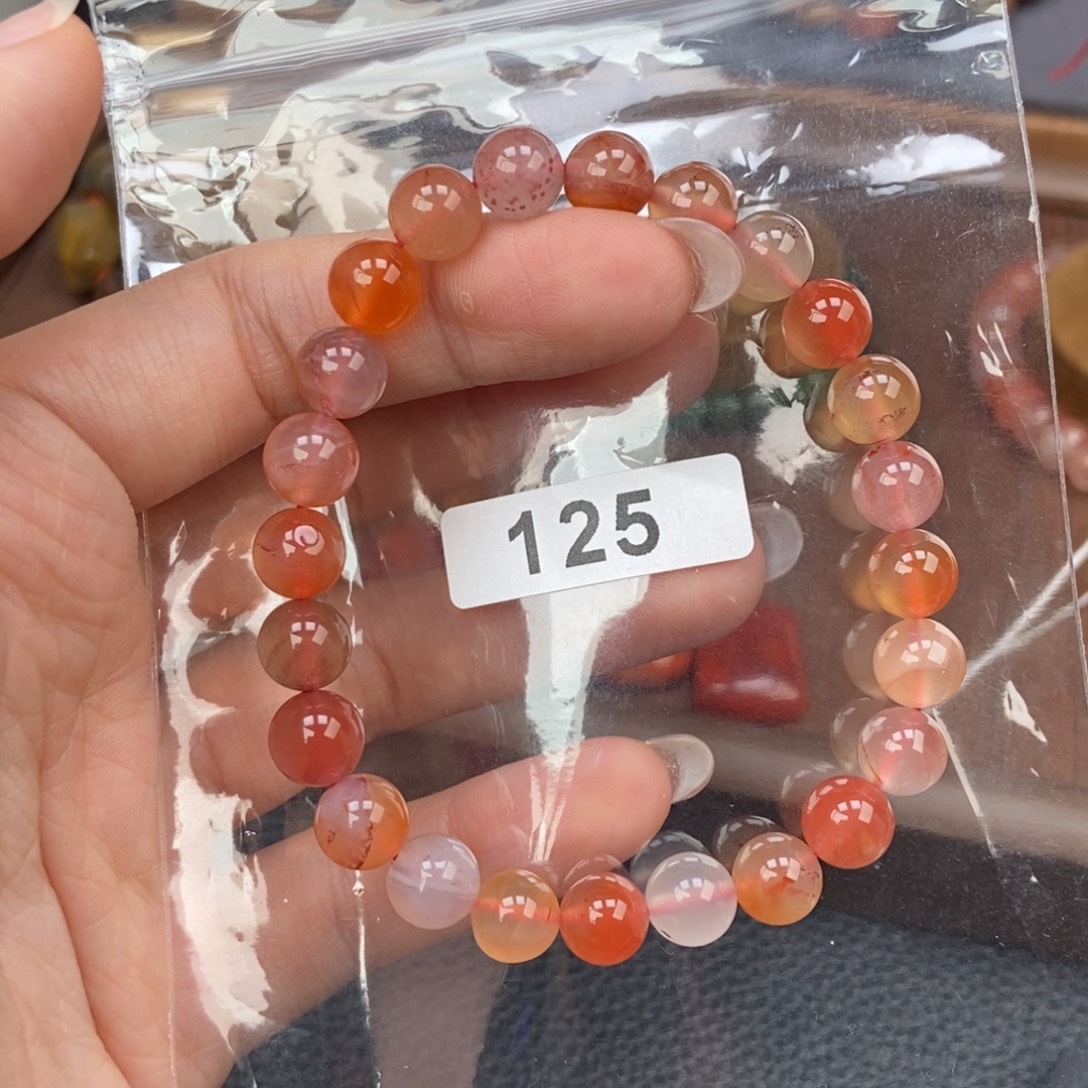 南红玛瑙未镶嵌手链卡8.4