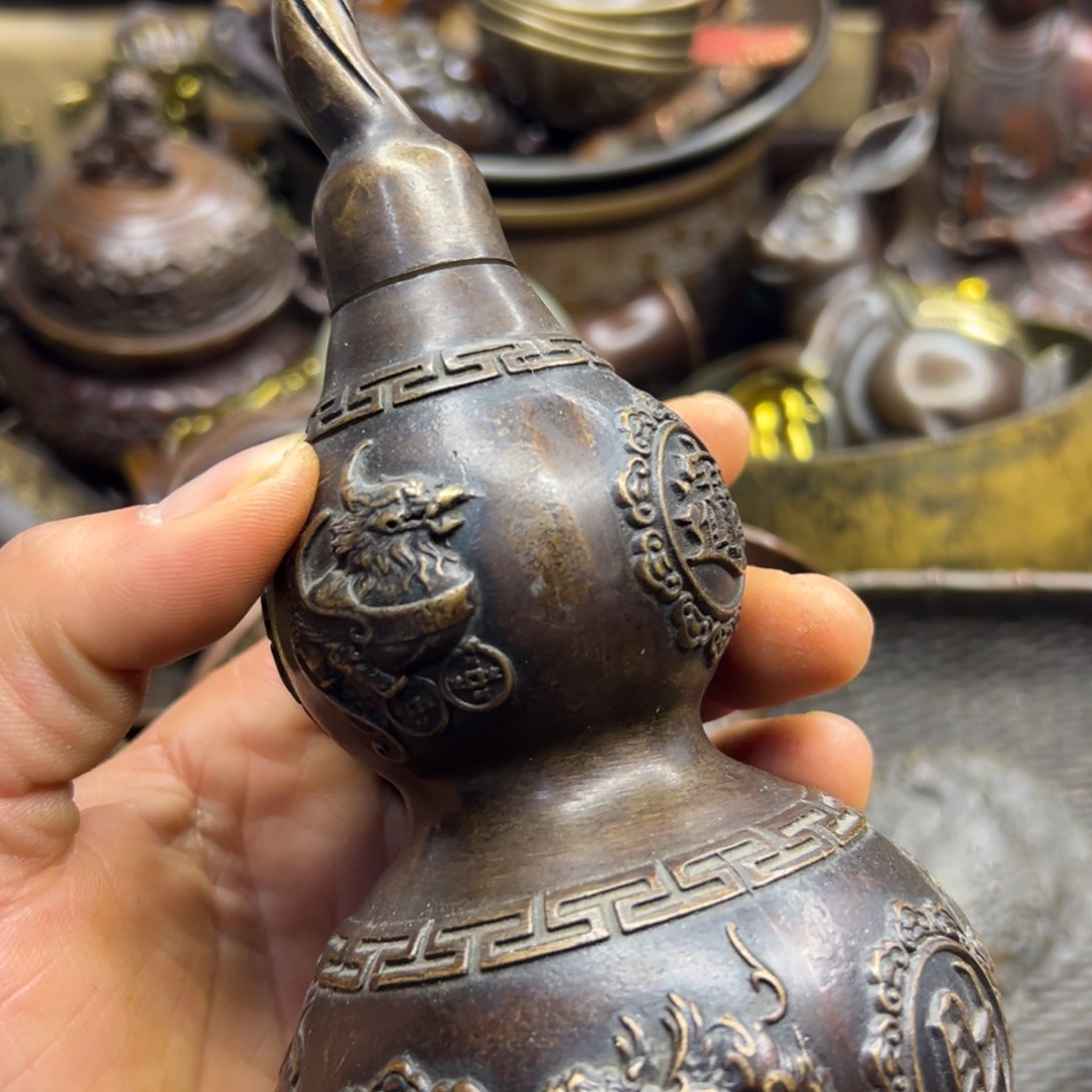 铜摆件欢迎欢迎你