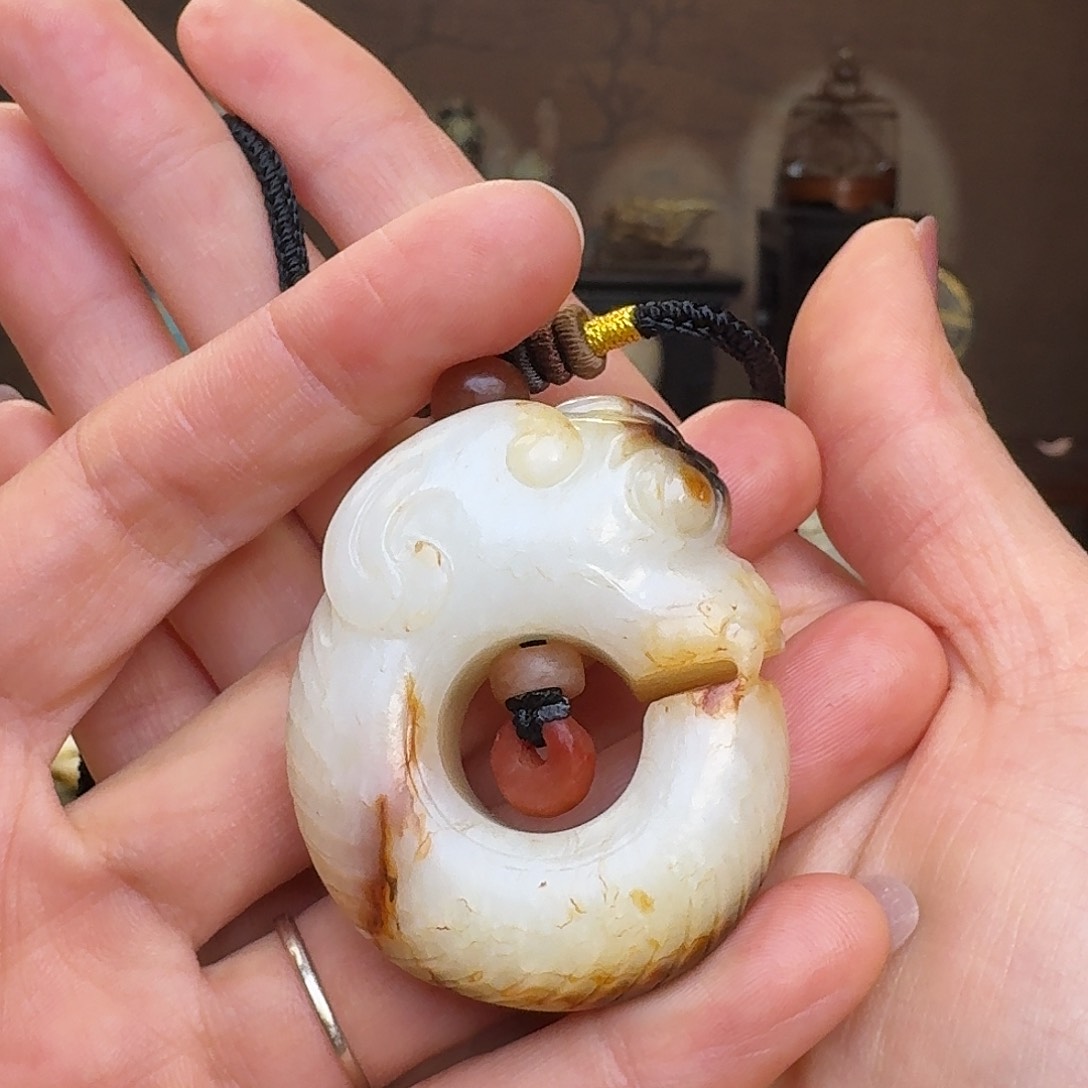 和田玉（糖玉）颈饰未镶嵌༄***࿐