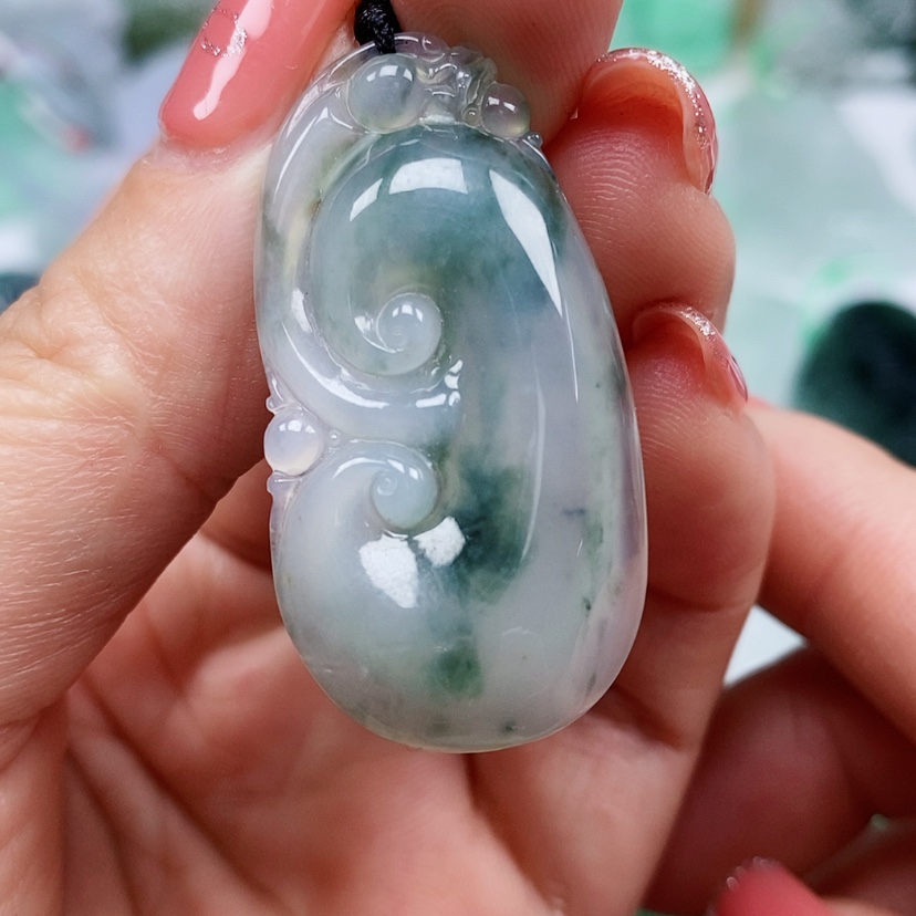 【闪购商品】翡翠颈饰未镶嵌天然翡翠A货如意