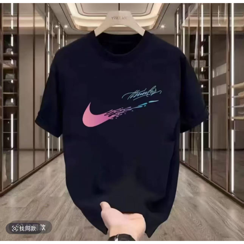 【商场同款】夏季时尚情侣装宽松圆领短袖T恤ins百搭休闲潮流半袖