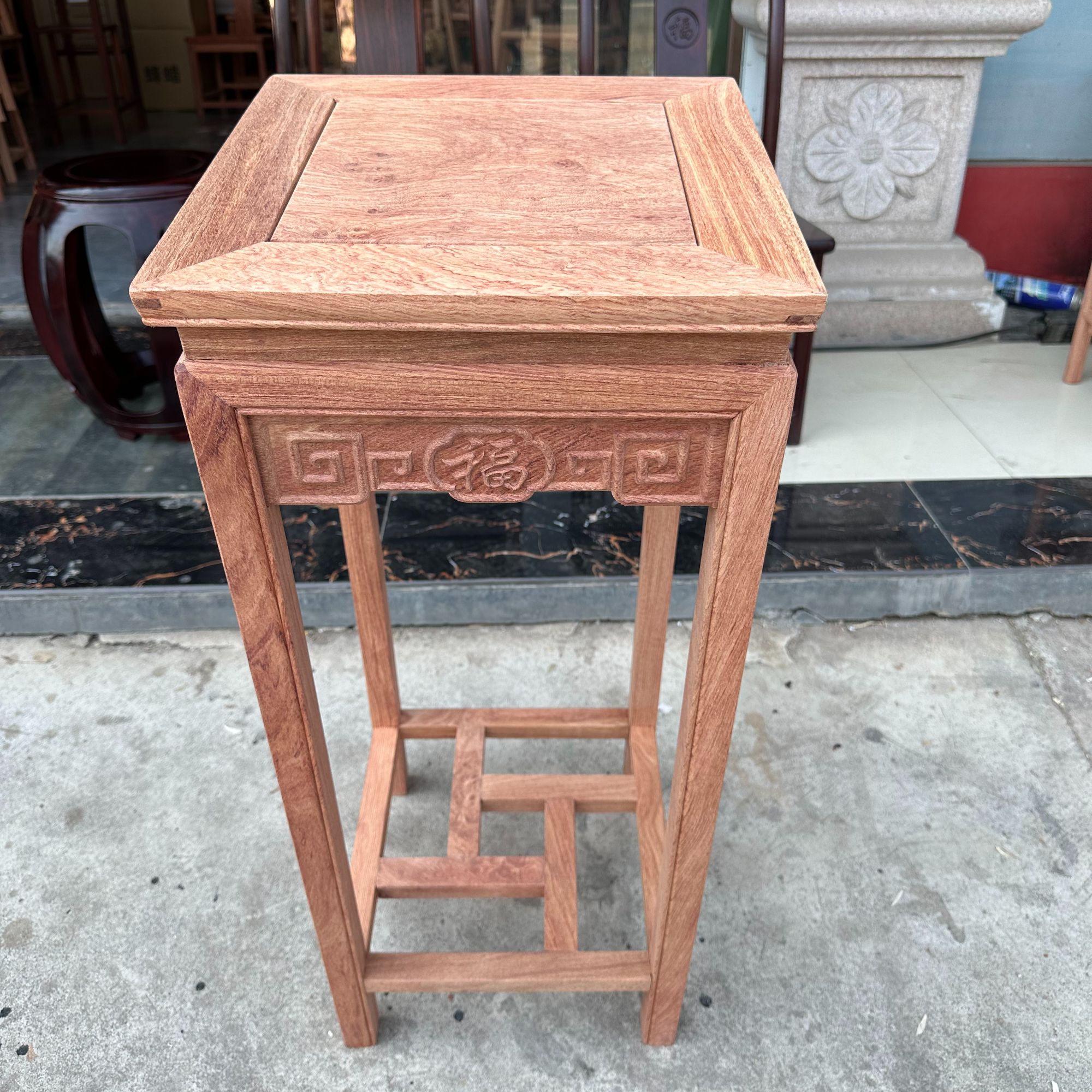 白胚花架 实木花架客厅摆花架明式设计