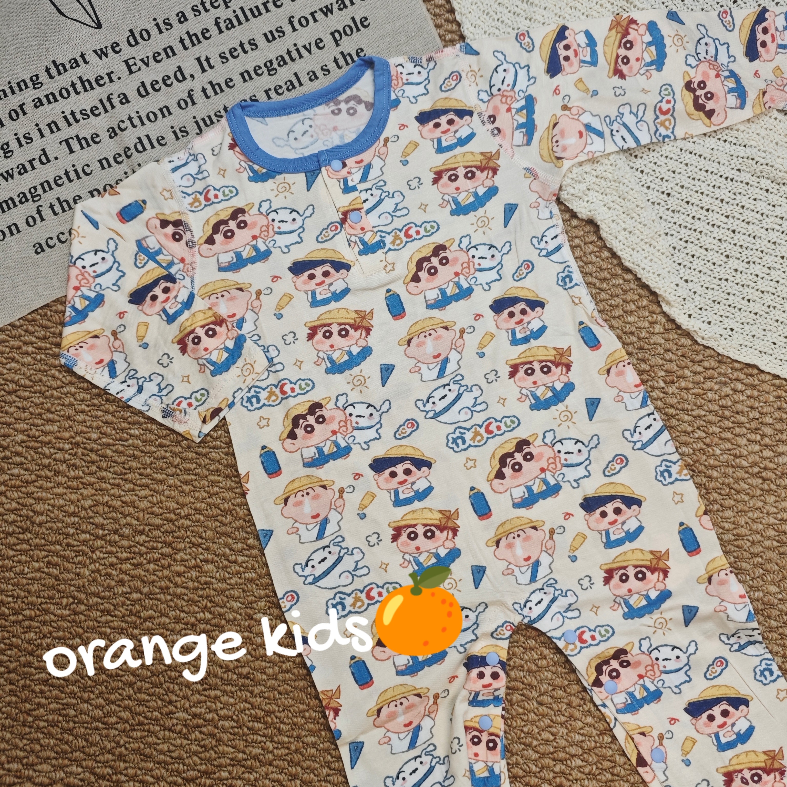 又薄又软【优可丝长爬】空调服无骨家居服婴儿连体衣