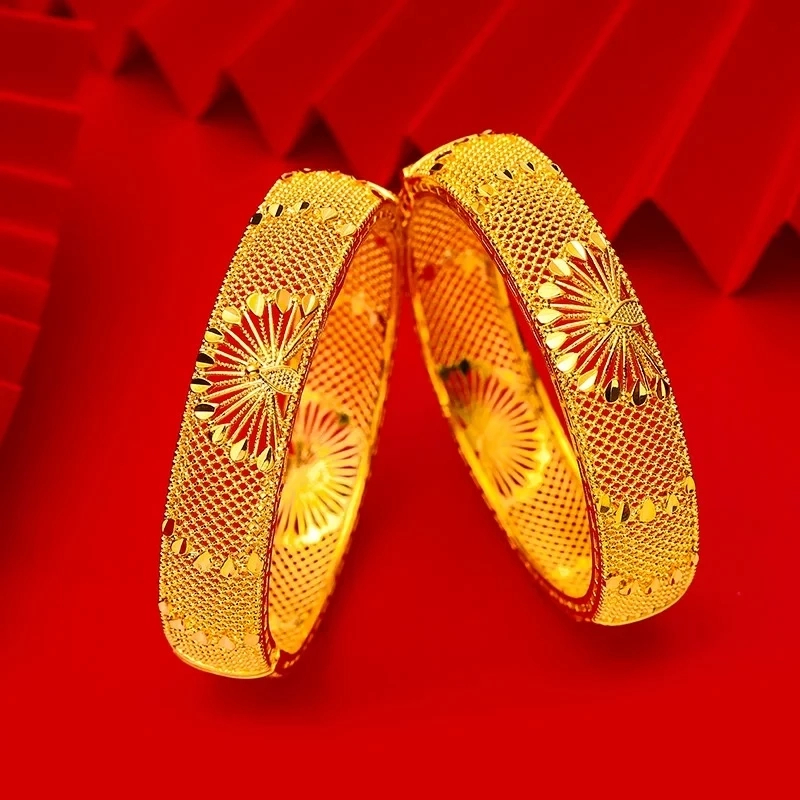 【下单就送礼盒】精品高端品质民族风雕花孔雀开屏卡扣手镯