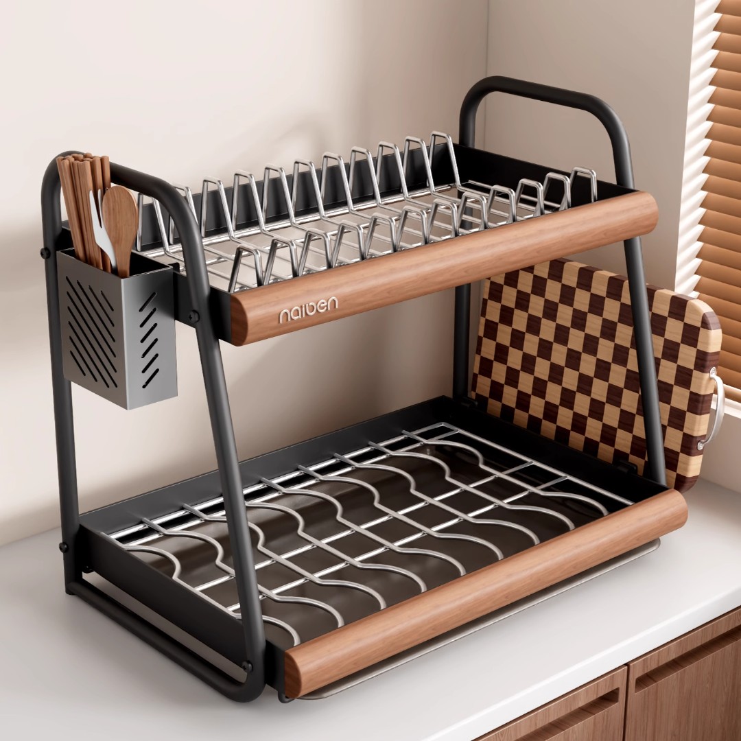 不锈钢304厨房碗碟架收纳架沥水架碗架放碗盘架碗筷收纳盒置物架
