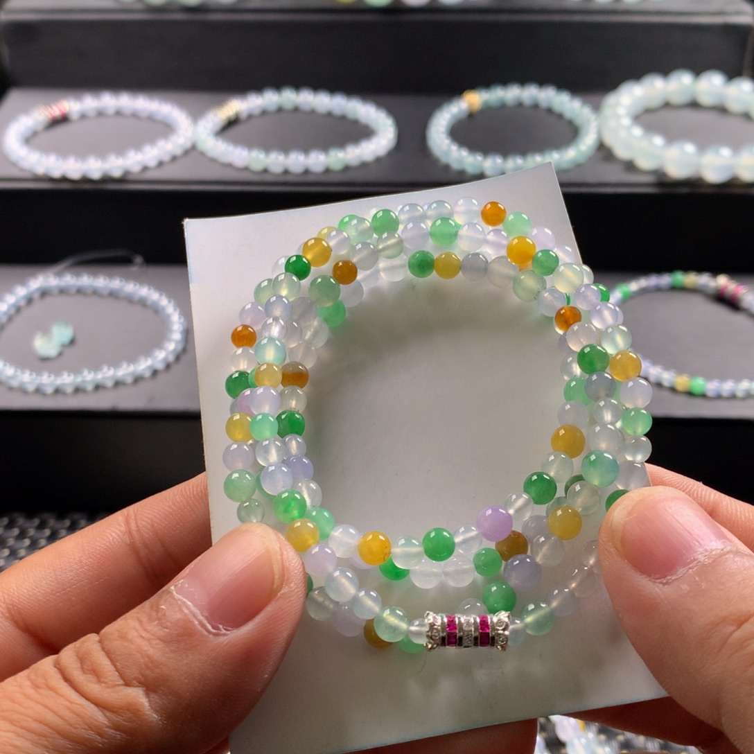 翡翠未镶嵌手链天然缅甸翡翠