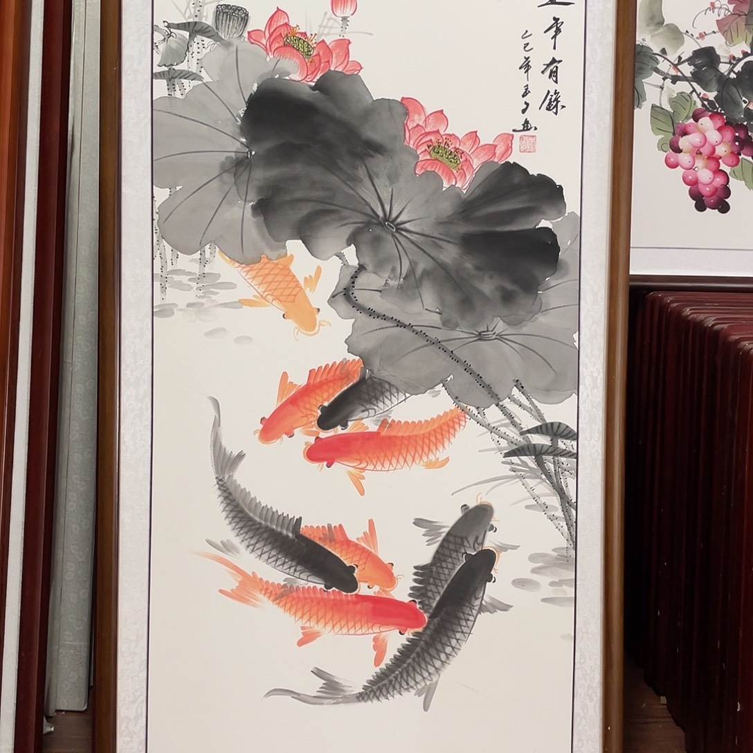 国画带框尺寸63*123厘米