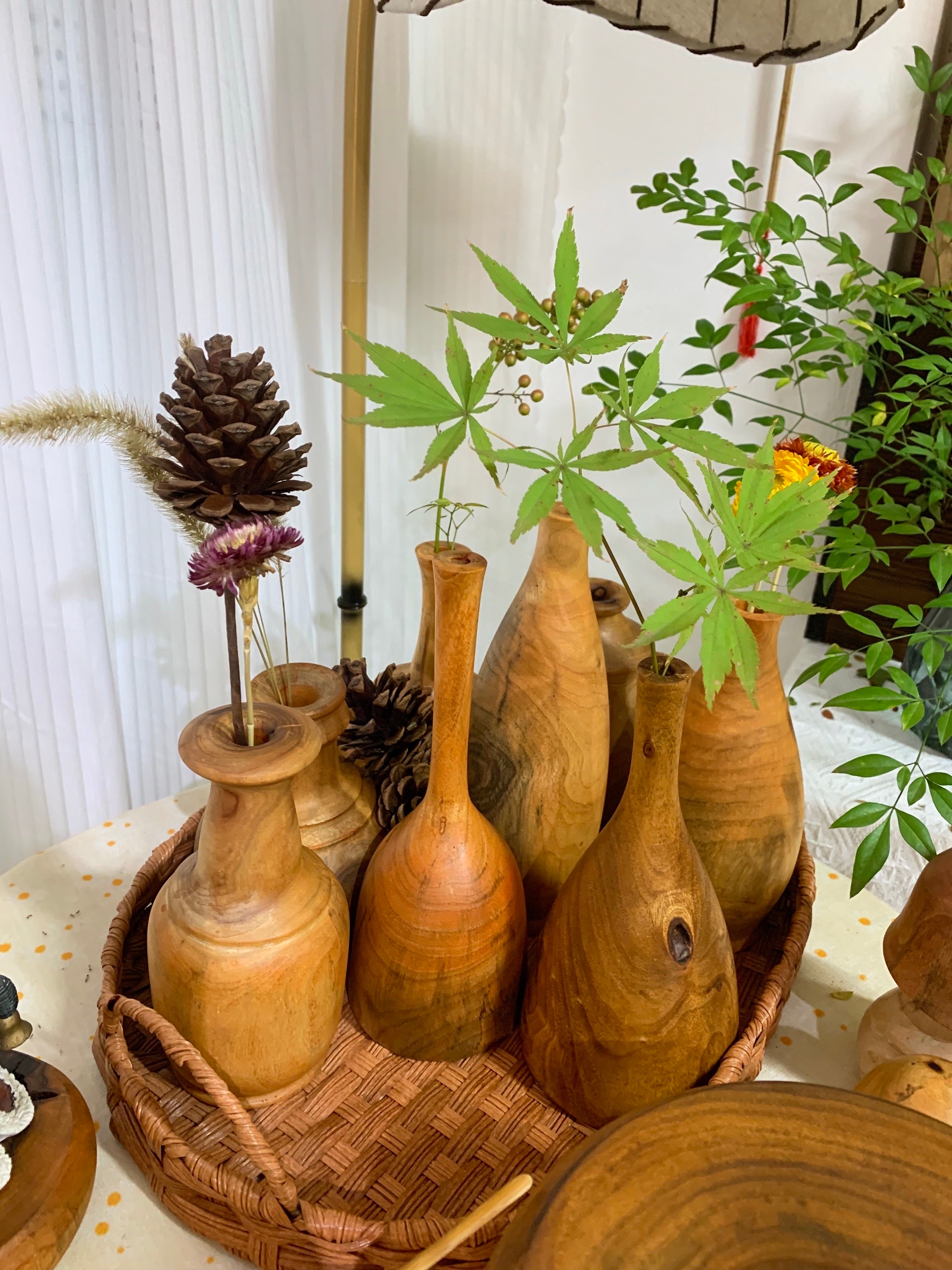 原木花瓶家居摆件新中式极简风侘寂风客厅茶室民宿（直播一物一拍）