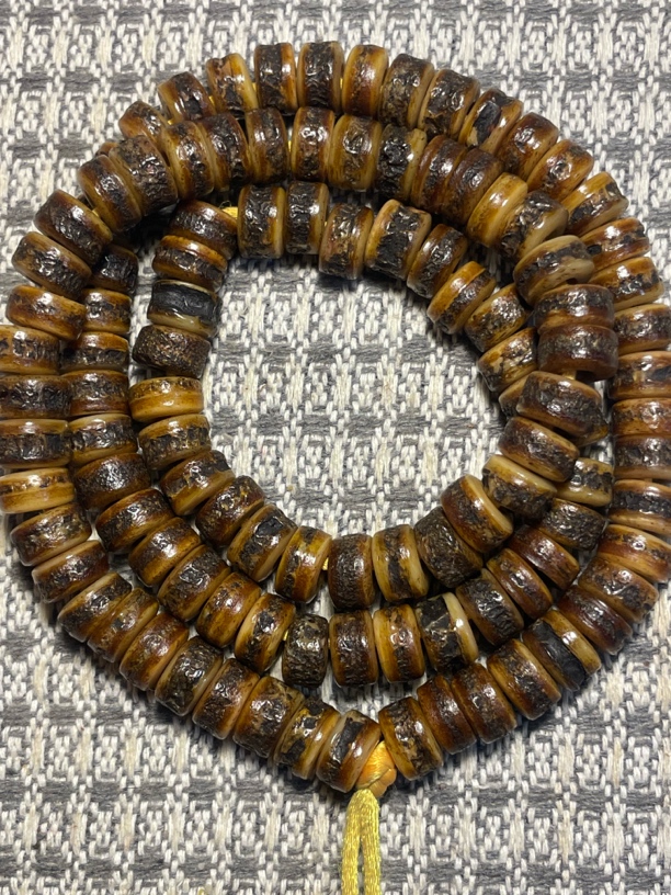 牛嘎108组数佛珠念珠文玩 