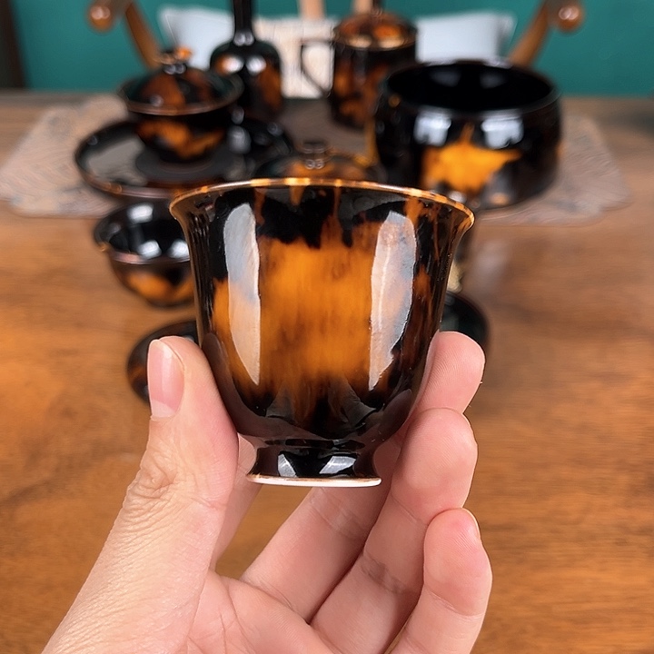 杯玳瑁釉小闻香杯