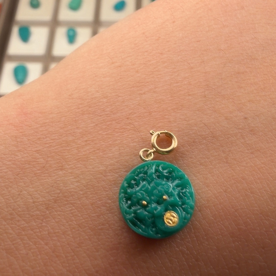 马***徐绿松石未镶嵌笔搁