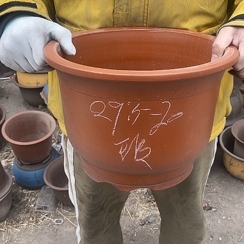 紫砂中国宜兴紫砂花盆　