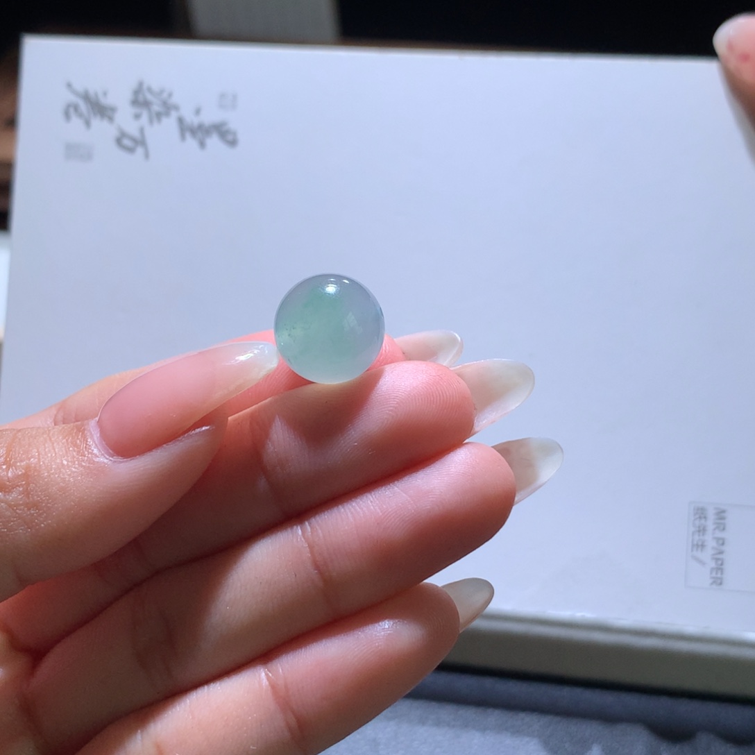 翡翠散珠蓝飘绿花珠珠卡13.10