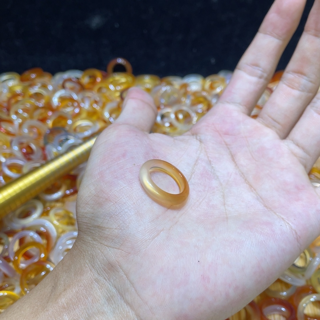 玛瑙/玉髓合金戒指9号港13 默认瑕疵