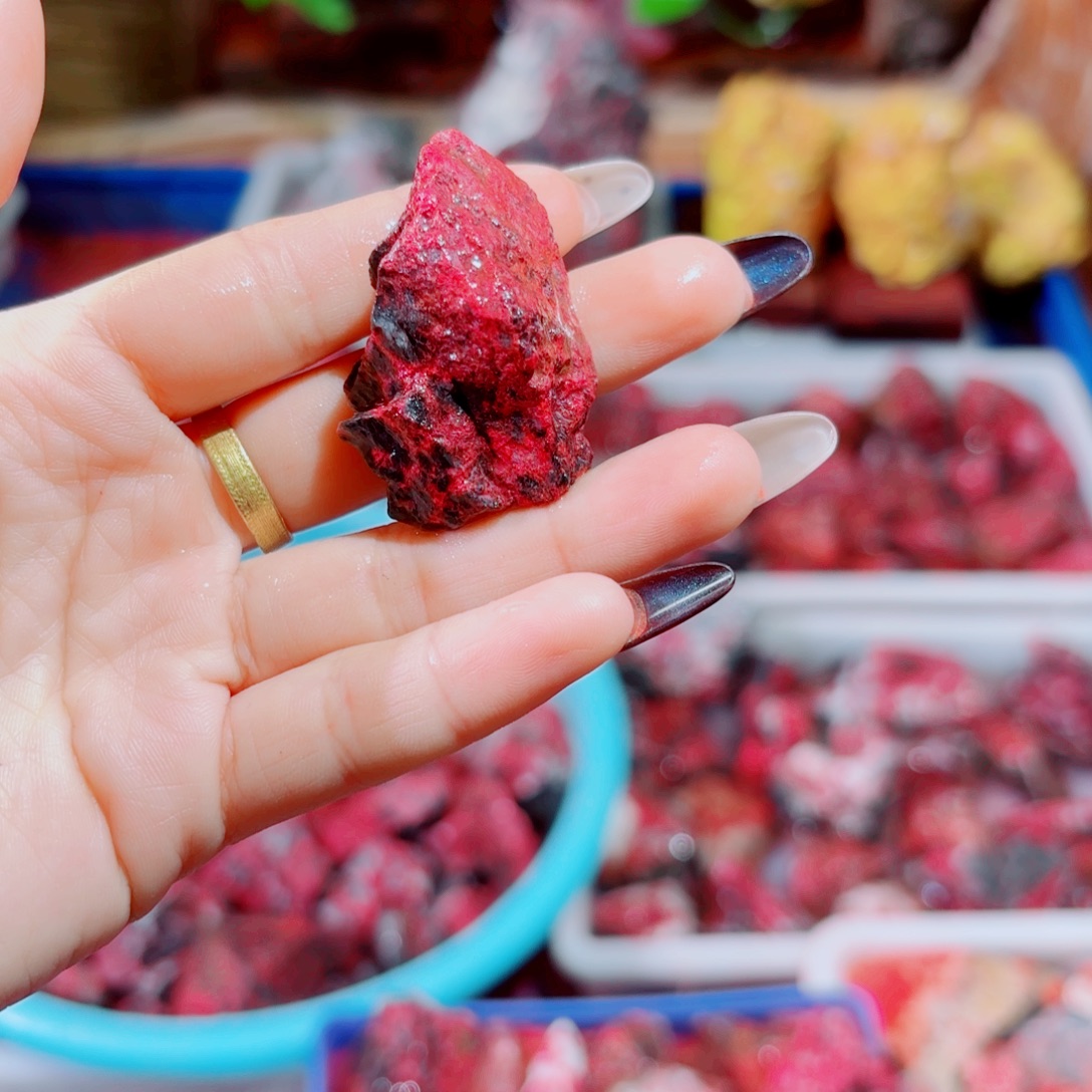 百***r天然辰砂天然朱砂打孔不退换