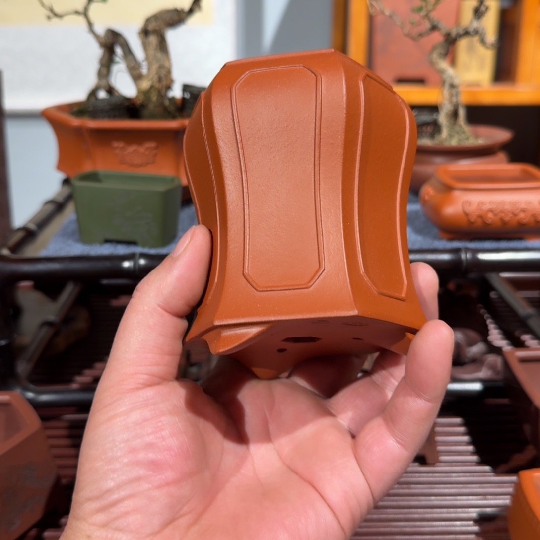 随***艺紫砂花盆原矿紫泥