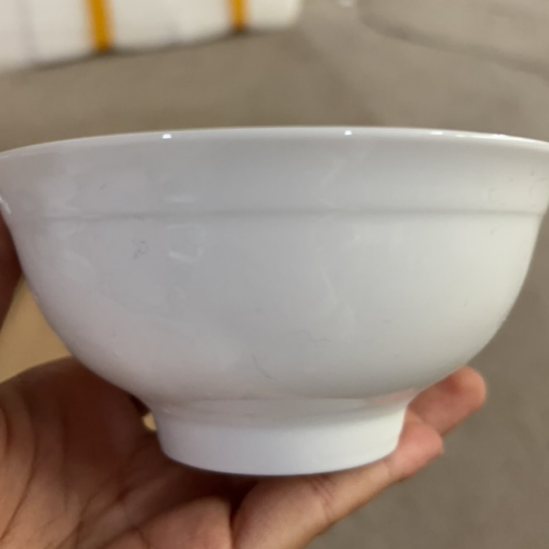 4.75英寸白色米饭碗6只微瑕