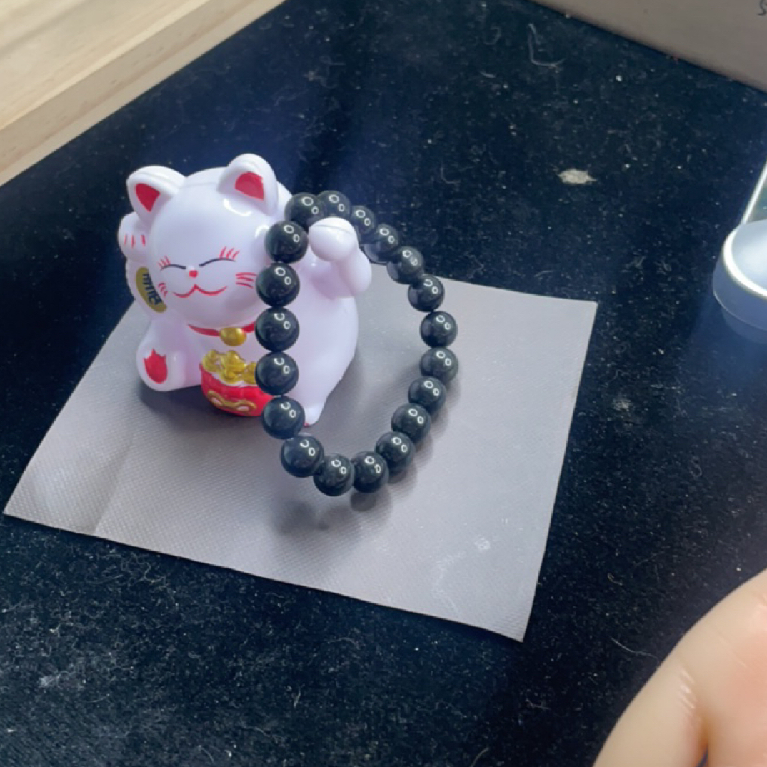 纯天然非洲翠高冰乌鸡手串