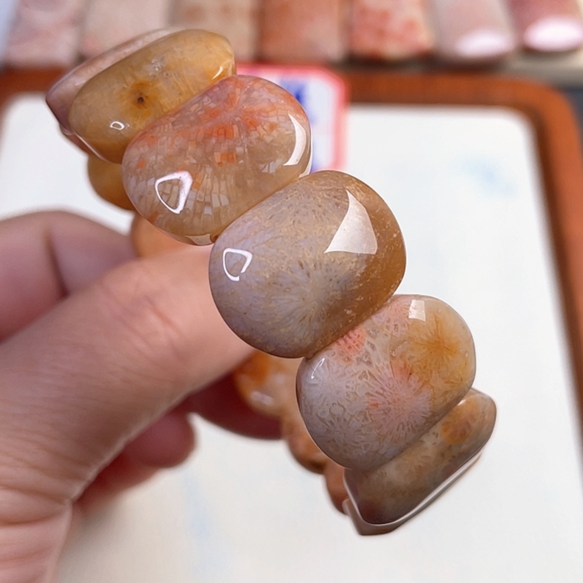 【闪购商品】硅化玉手链未镶嵌