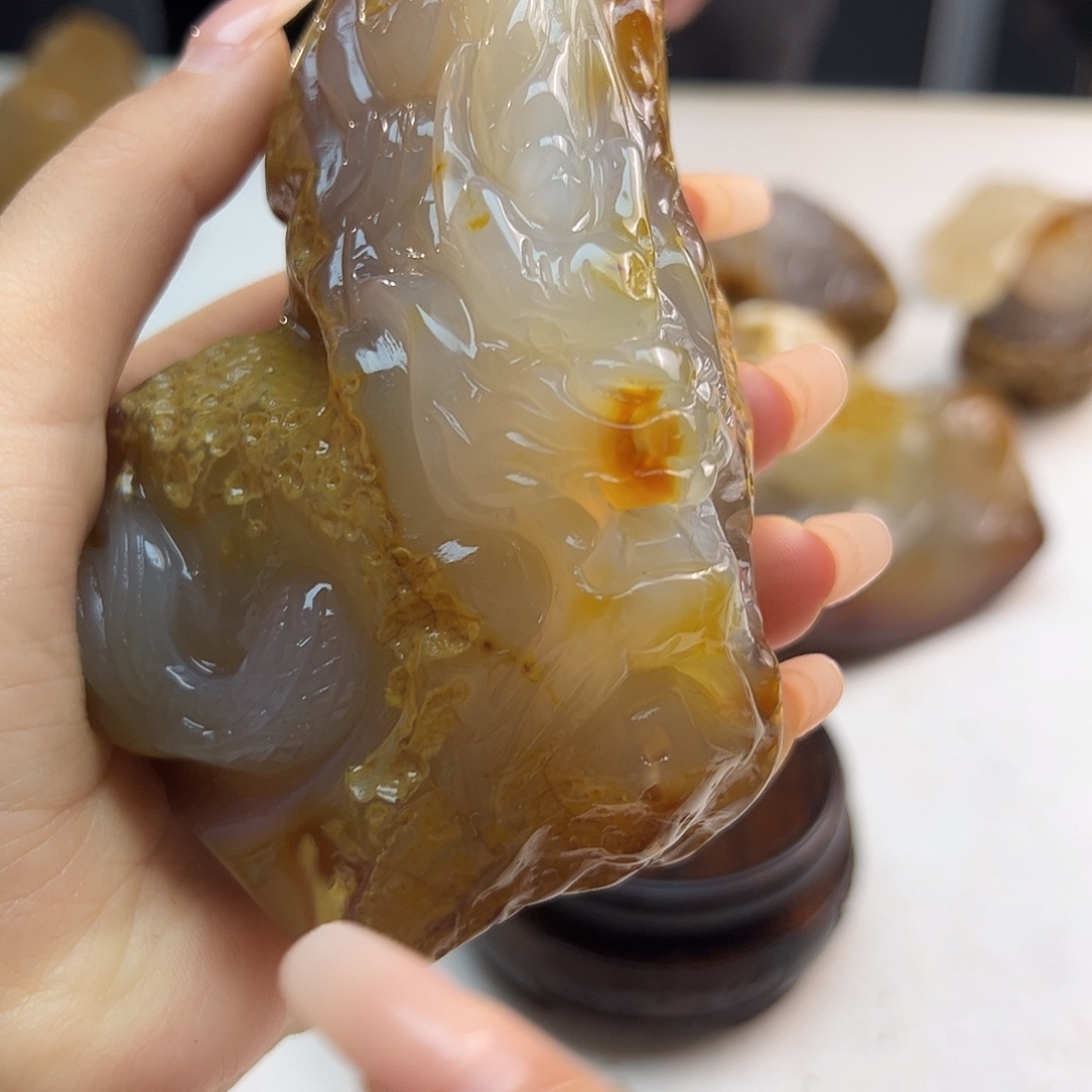 玛瑙/玉髓合金颈饰