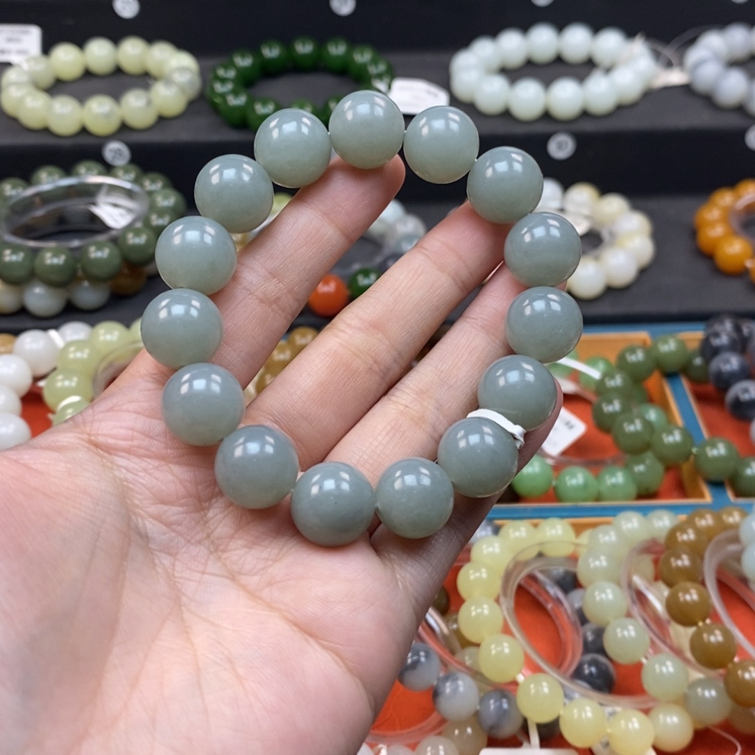 和田玉未镶嵌手链L卡14