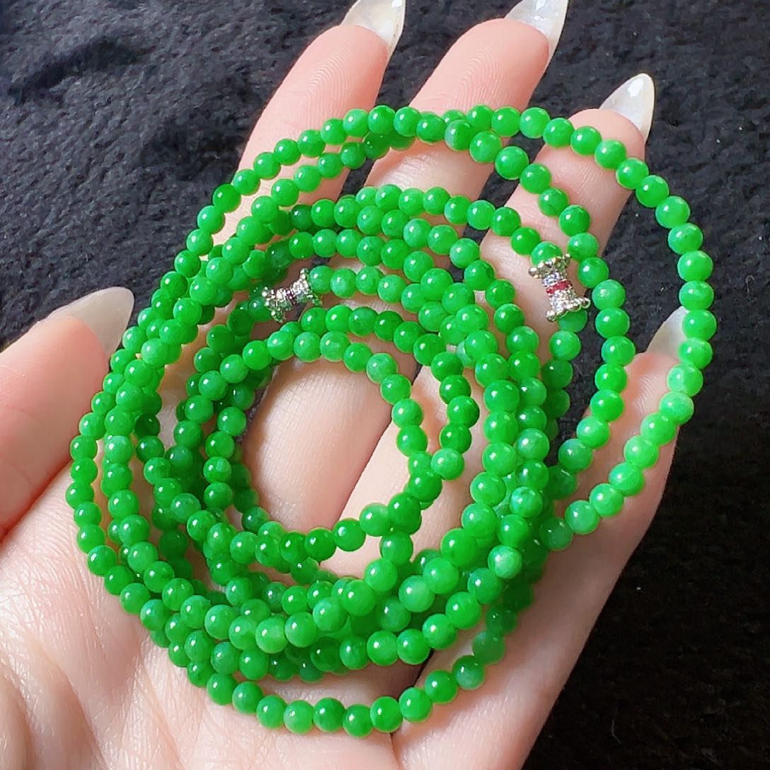 翡翠颈饰18K金镶嵌签收后24小时鉴赏期，过时不退