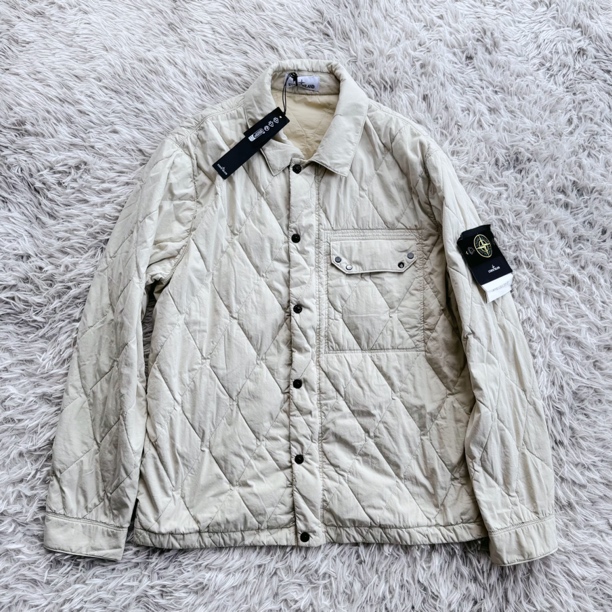Stone Island石头岛FW24菱格翻领保暖棉服夹克