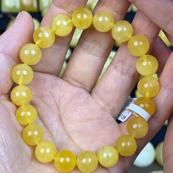 蜜蜡手链未镶嵌天然原矿假一赔十