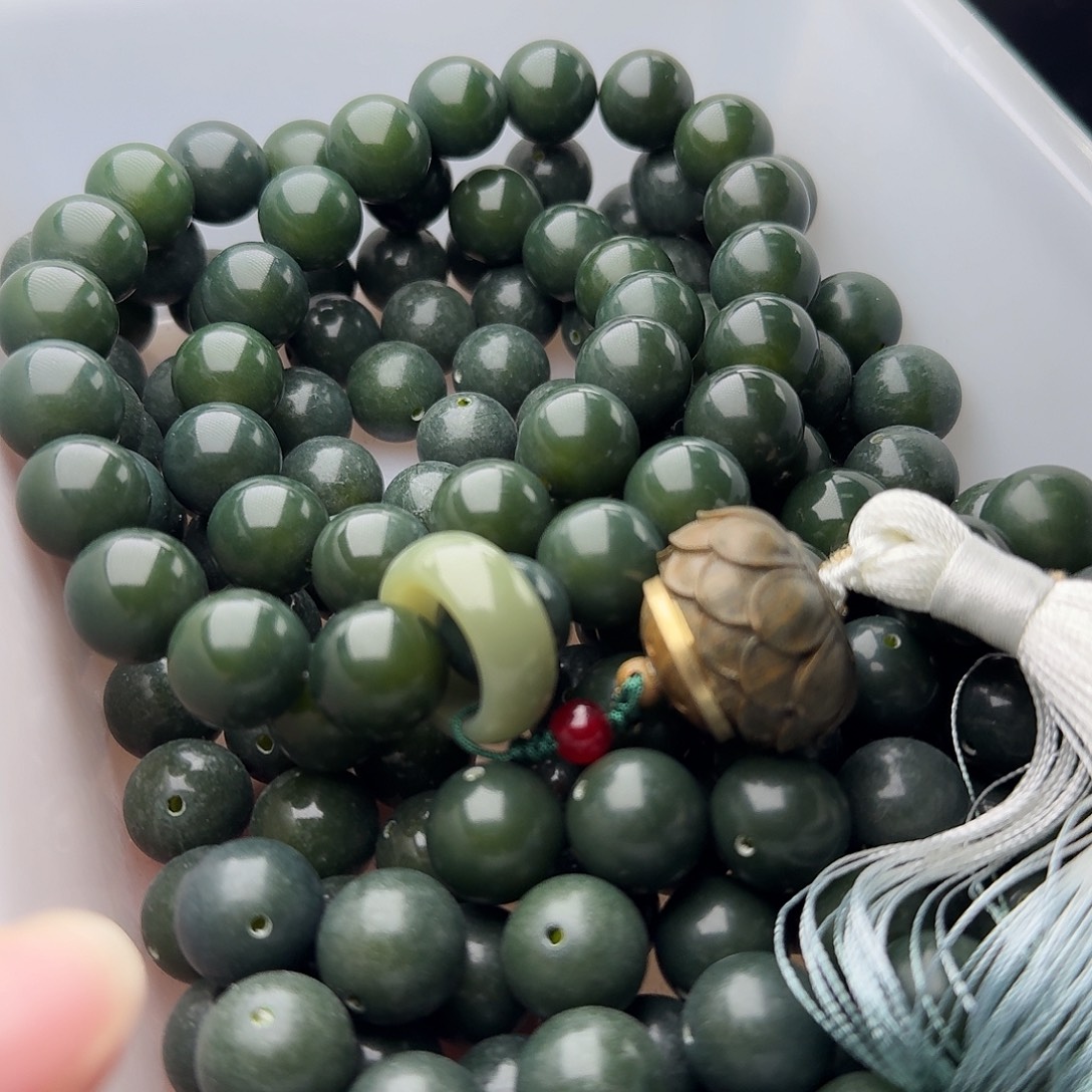 吊坠菩提根/象牙果50 颗墨绿森林 14 圆