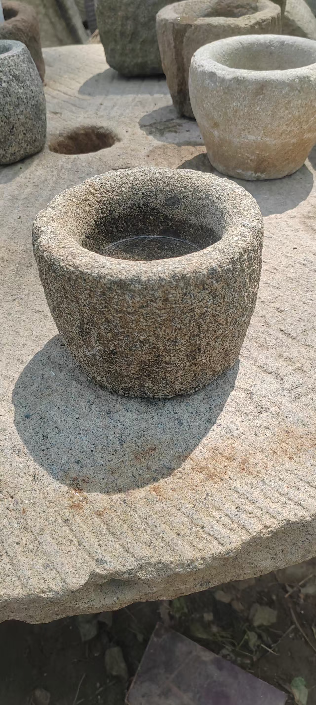 老石器老物件石槽石臼