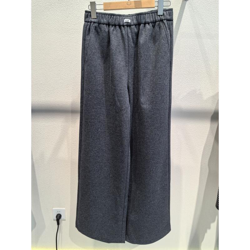 章那汀裤直筒裤阔腿裤常规休闲裤毛呢女士直筒百搭5A52K53525