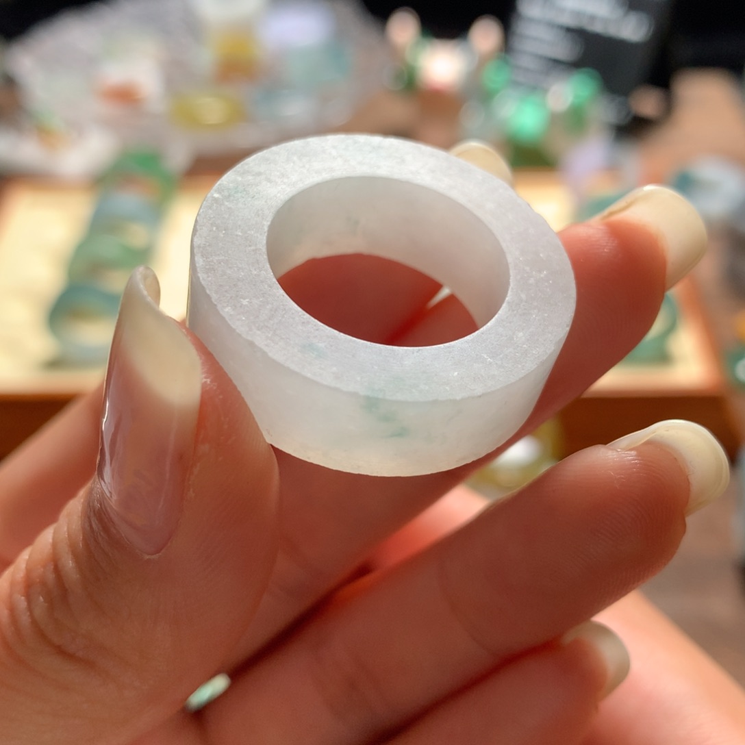 定制翡翠未镶嵌翡翠白切糕18-25.5#