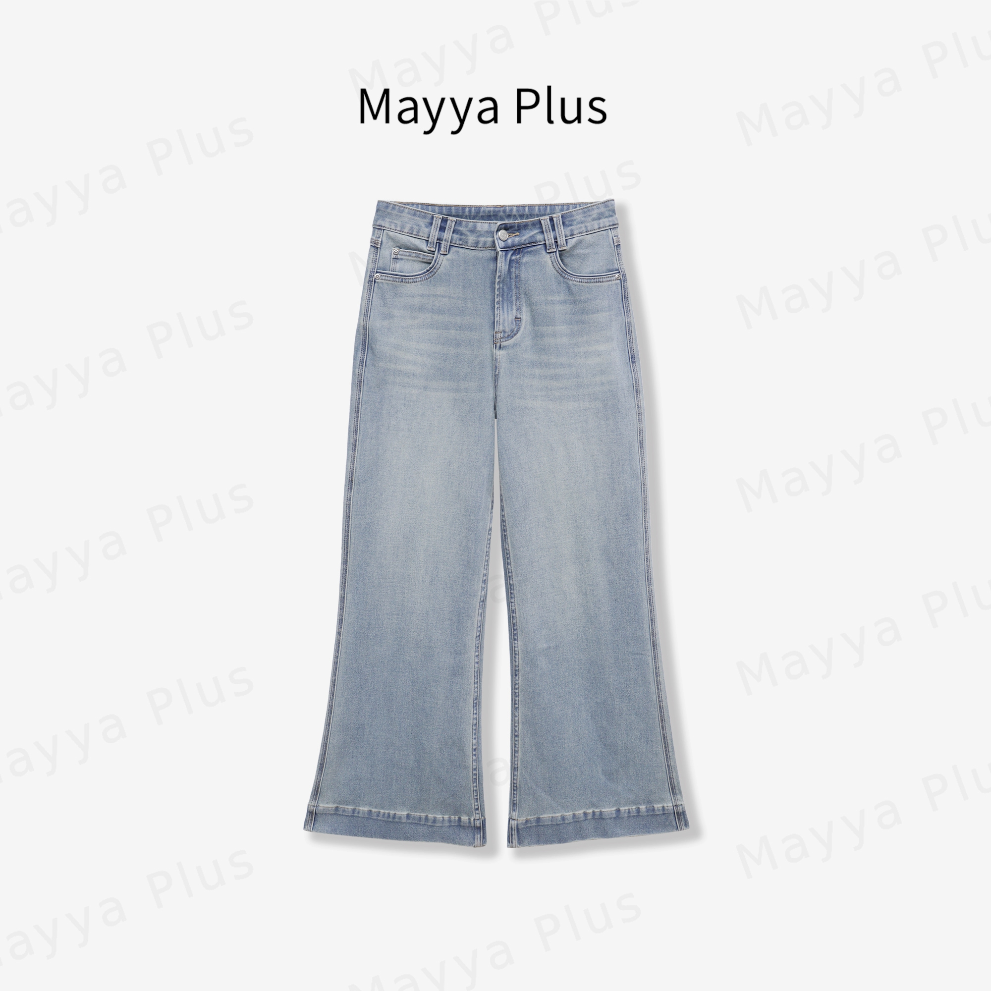 【牛仔派对】Mayya Plus麦芽定制轻奢气质显瘦百搭款牛仔裤32519158