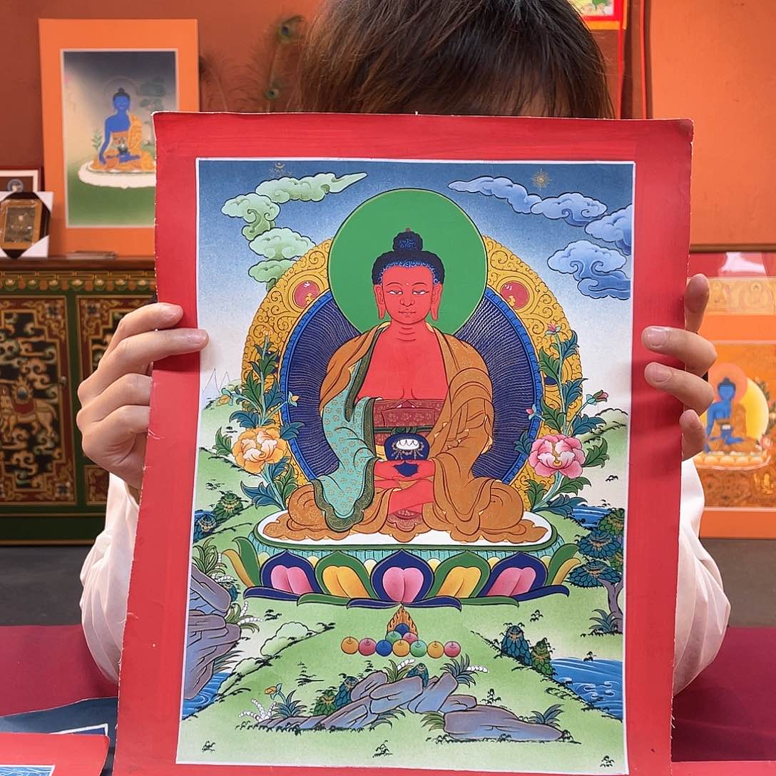 卷轴画25×35阿弥纯手绘