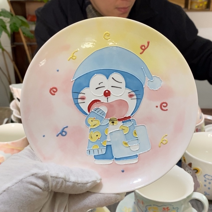 杯黎****i景德镇釉下彩手绘