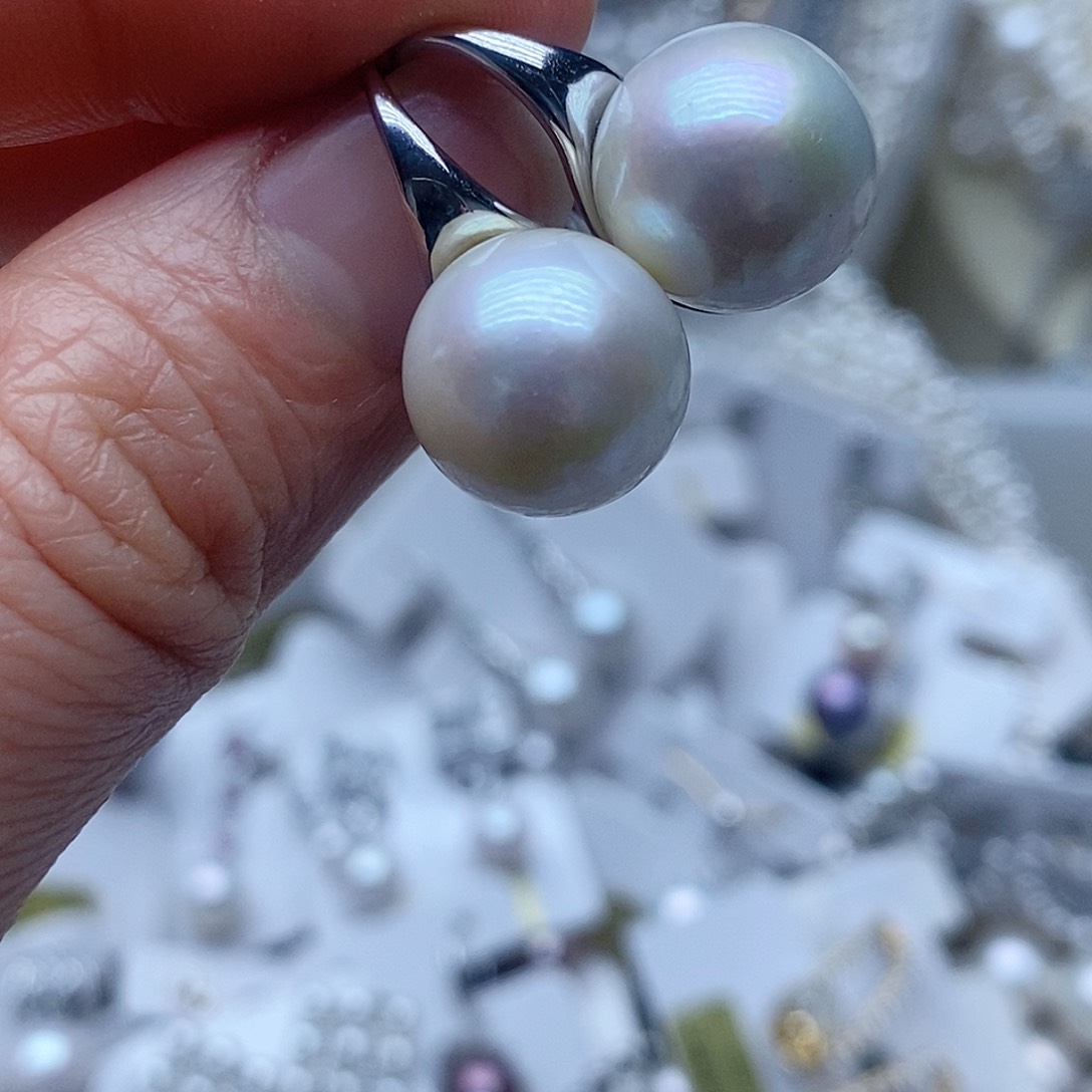 未镶嵌耳钉淡水珍珠