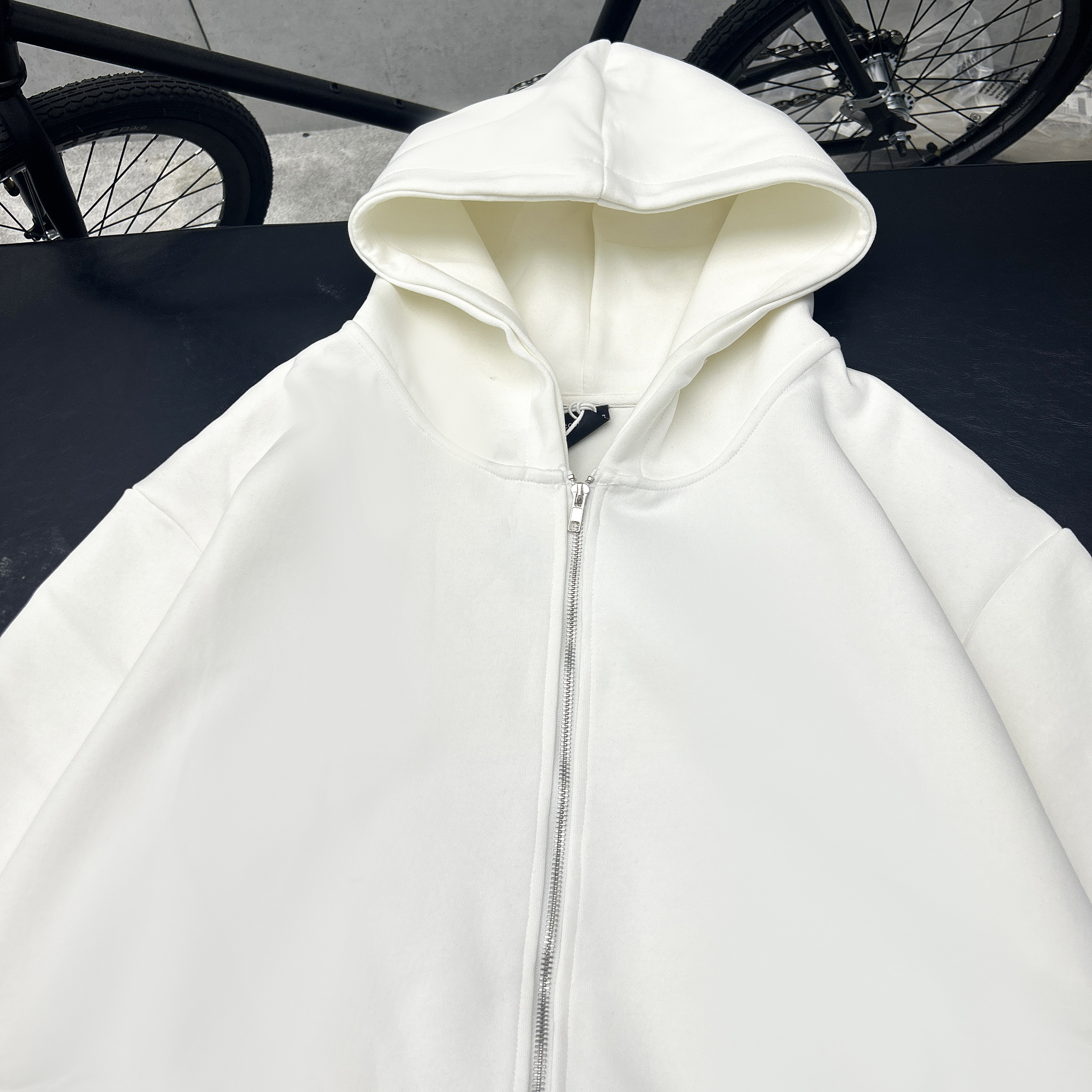 聪明陈 日系街头纯色连帽卫衣男2024春款宽松情侣帽衫潮60500