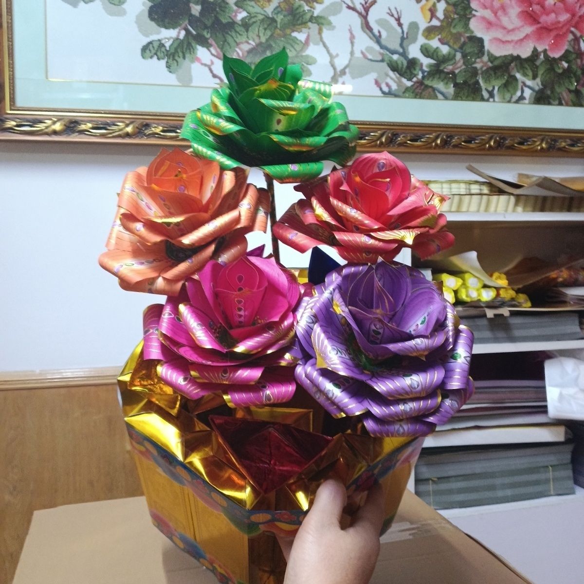 纸质五七花五七花桶高亮纸售卖