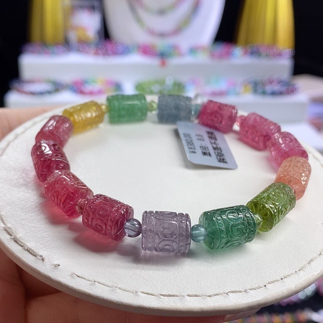 未镶嵌手链碧玺回纹