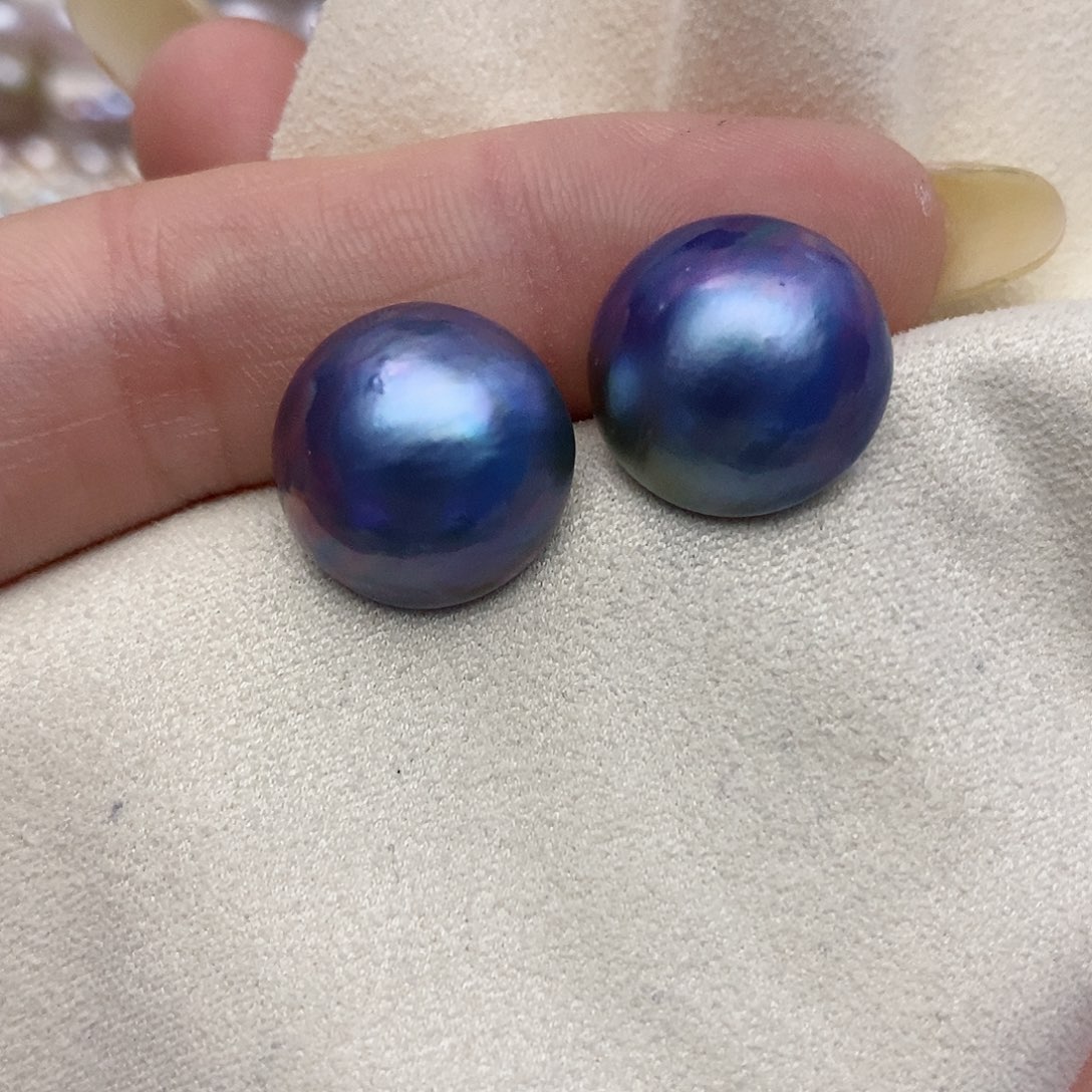 【闪购商品】耳饰银S925镶嵌拼合珍珠（马贝珠）