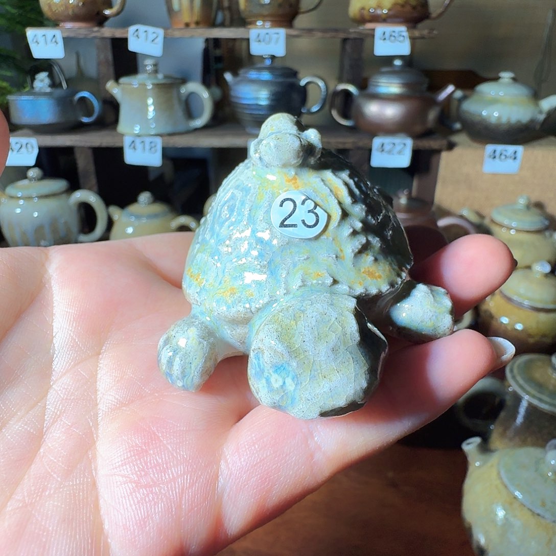 建水紫陶白泥柴烧茶宠微瑕十***?