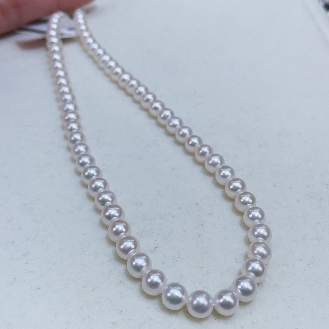 淡水珍珠6/6.5镜面冷白透亮巨干净银S925镶嵌