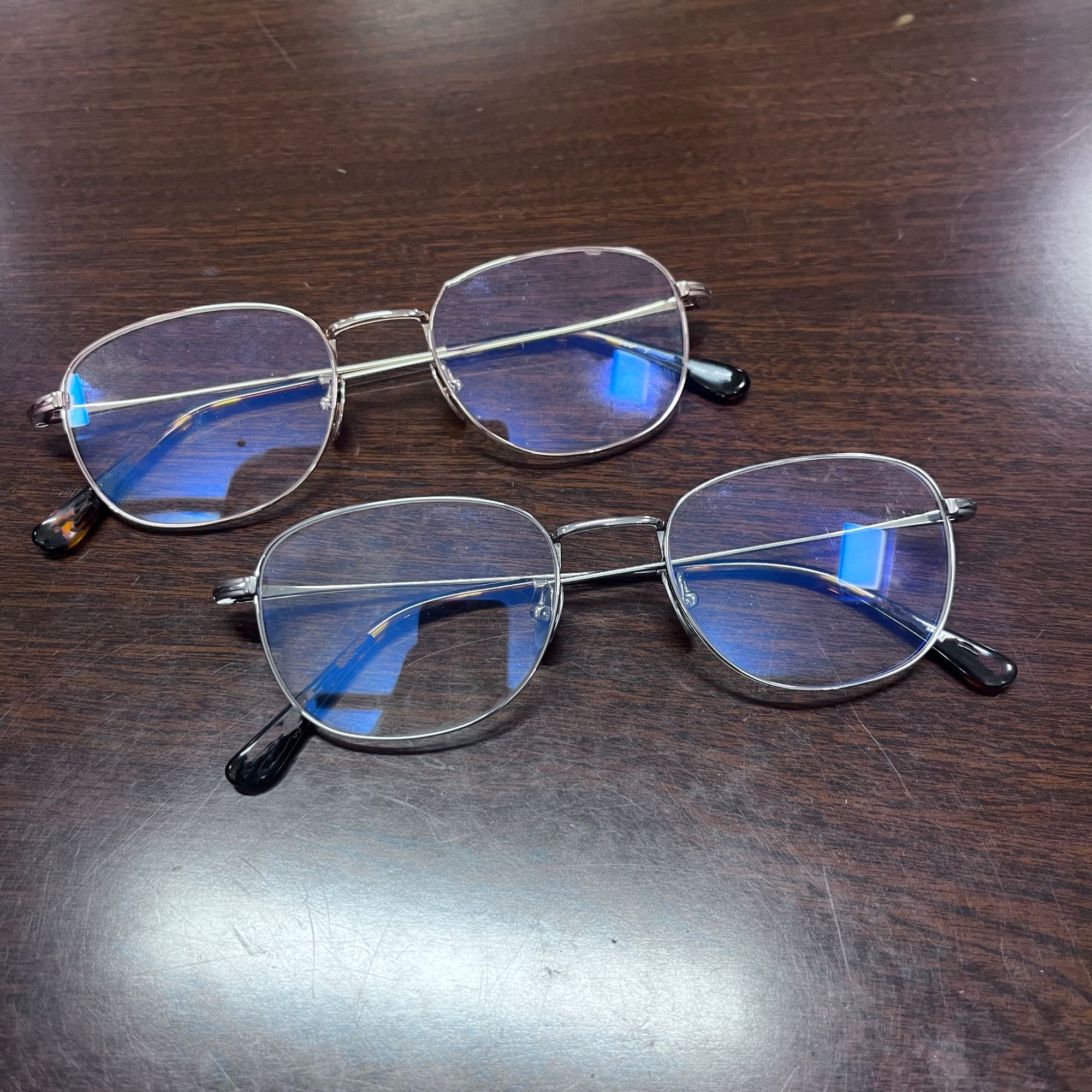 无品牌双色时尚金属超轻钛半框眼镜架