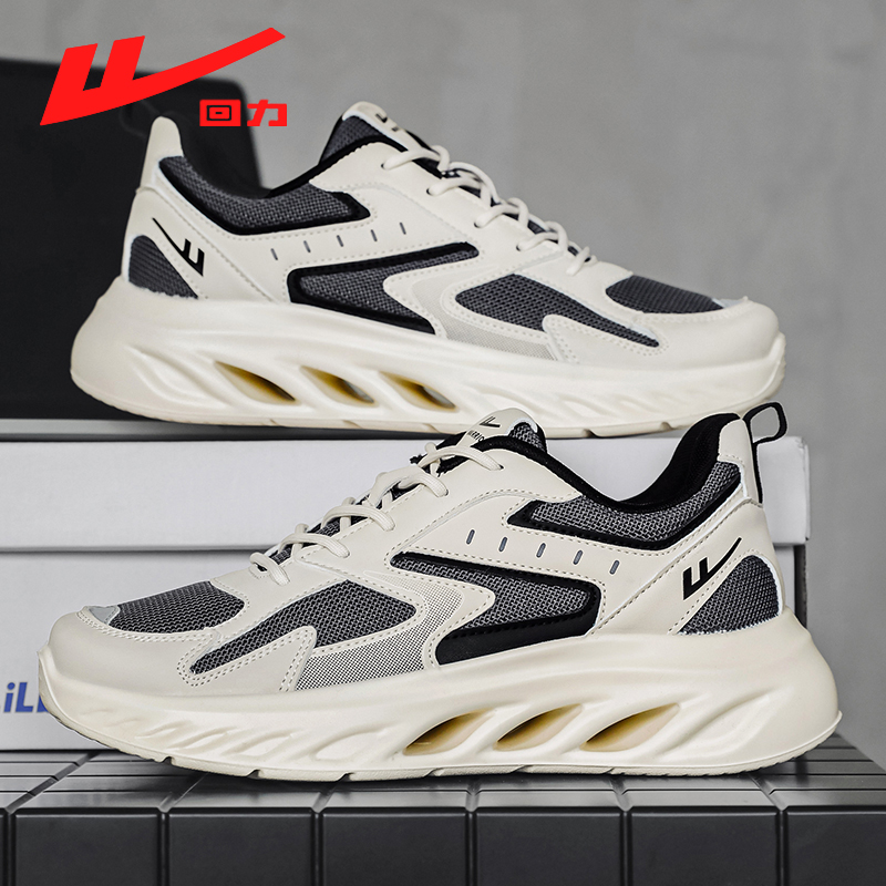 Warrior/回力老爹鞋男款百搭冬季2025新款跑步鞋厚底透气运动鞋男