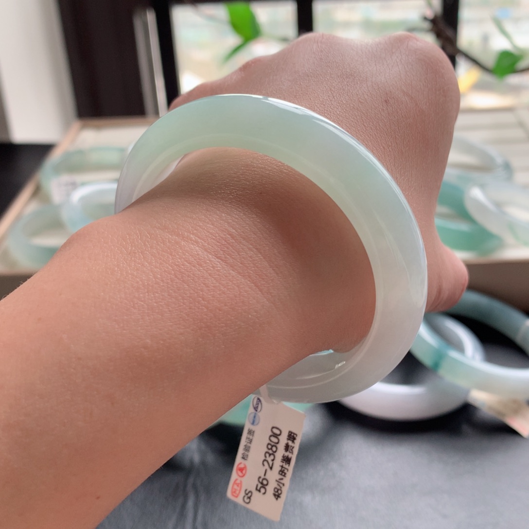 翡翠手镯未镶嵌6号-55.8