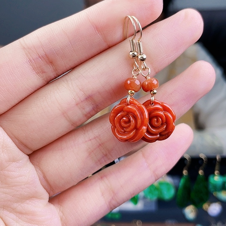 翡翠耳饰未镶嵌饰品