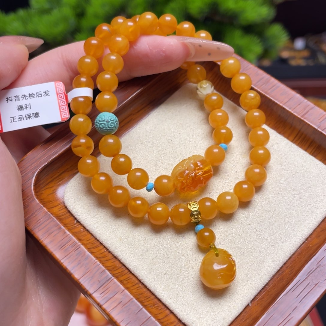 蜜蜡手链未镶嵌手串