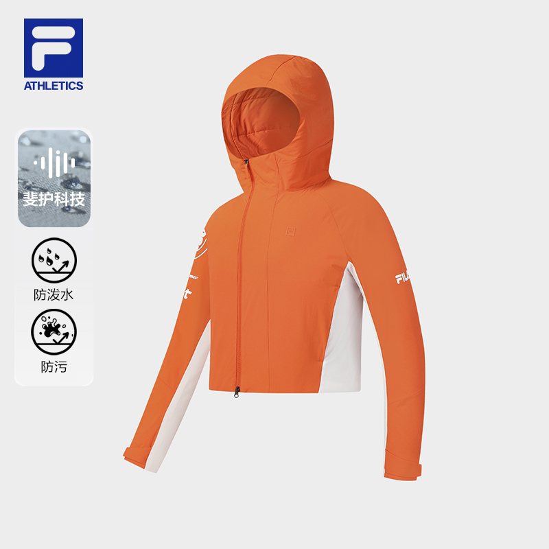Fila/斐乐秋冬女士新款运动户外休闲连帽外套防风保暖舒适棉服